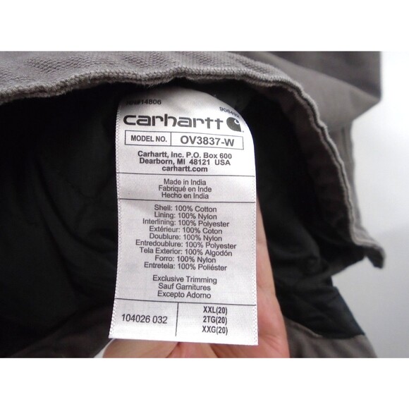 Carhartt Size XXL (20) Women’s Duck Canvas Hooded Vest Quilt Lined 3M Thinsulate - Picture 10 of 10
